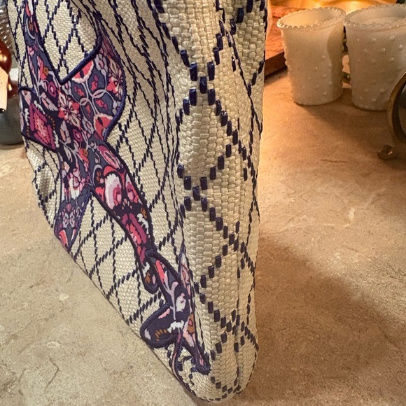 Vera Bradley Blue and Pink Crossbody Bag with Adjustable Strap - Picture 4 of 11